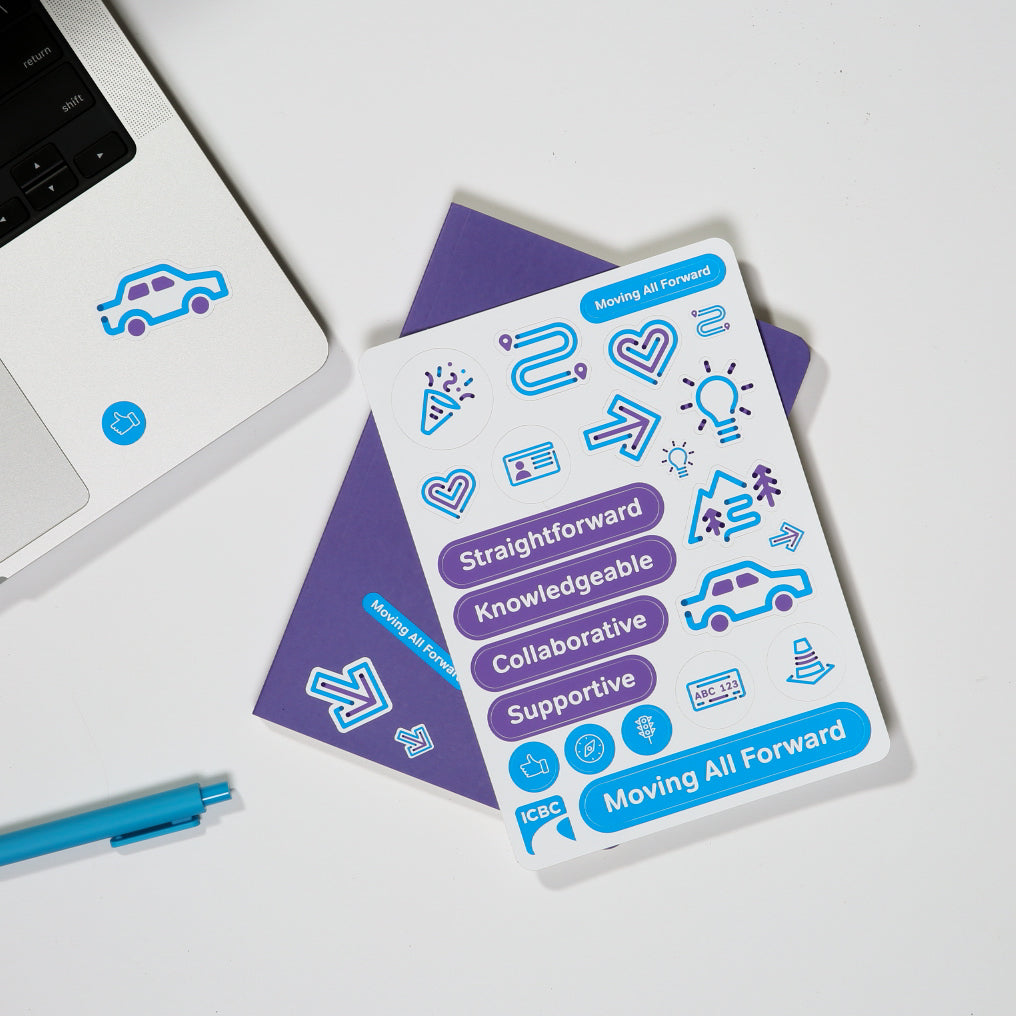 "Stick-on values" sticker sheet