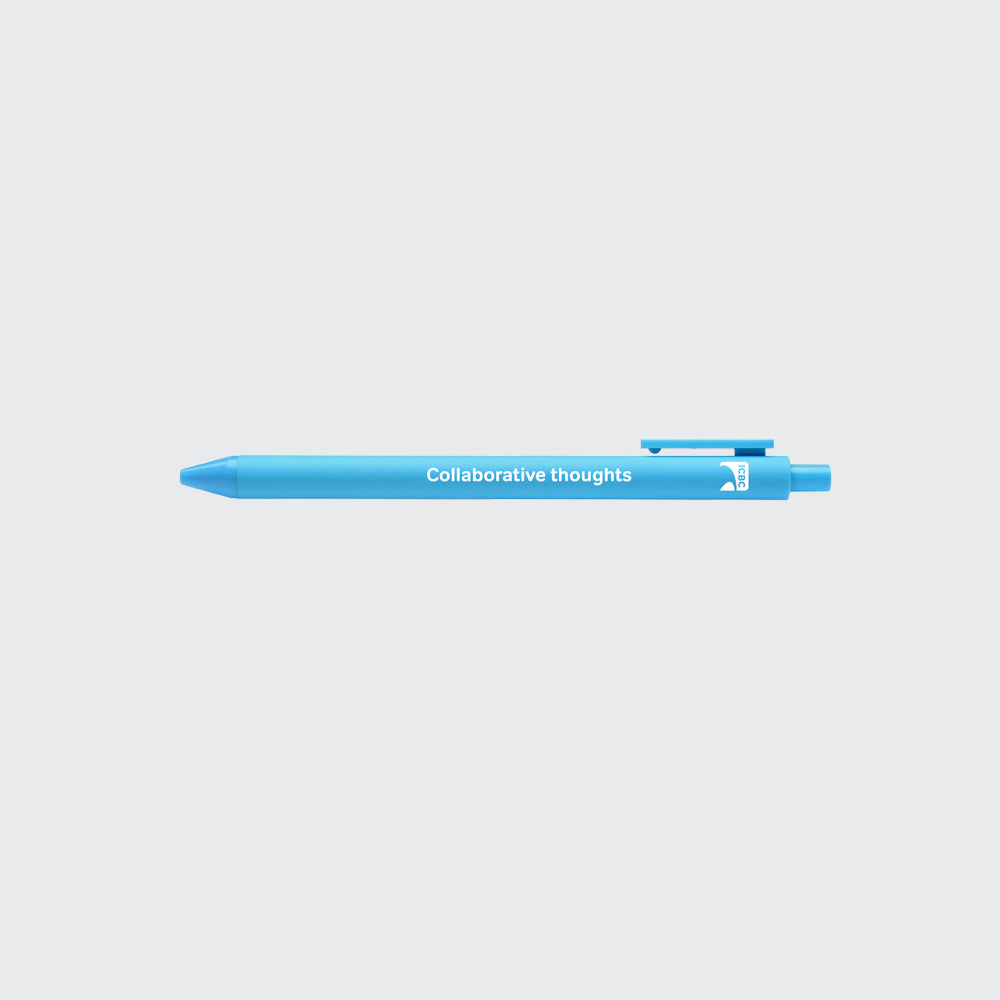 “Collaborative thoughts” jotter pen ─ blue