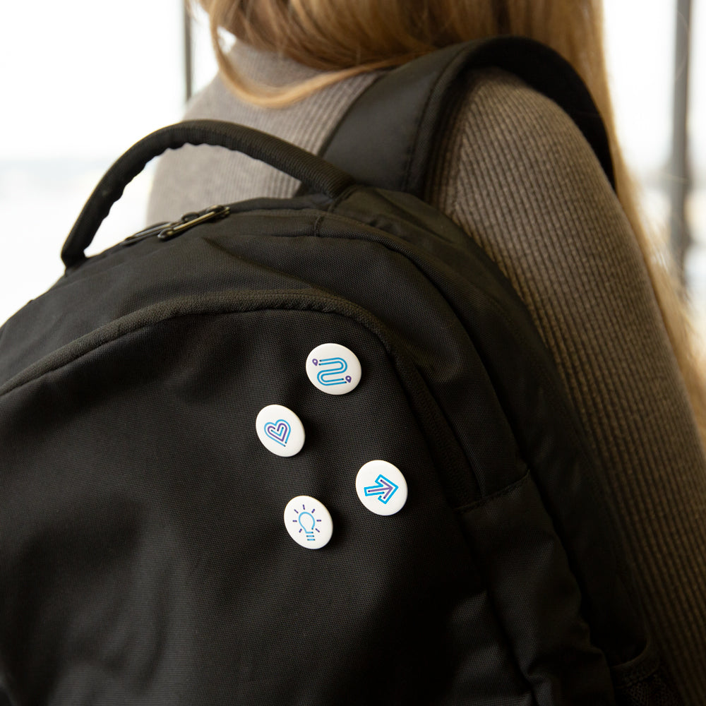 “Our values, your way” pin set