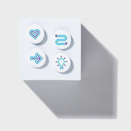 “Our values, your way” pin set