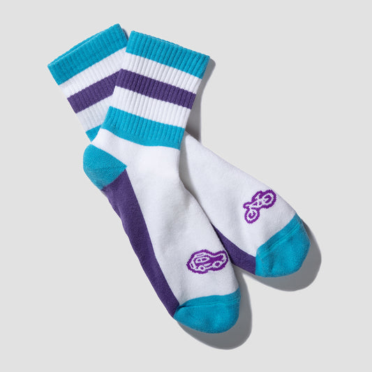 “Sustainable transportation” crew socks