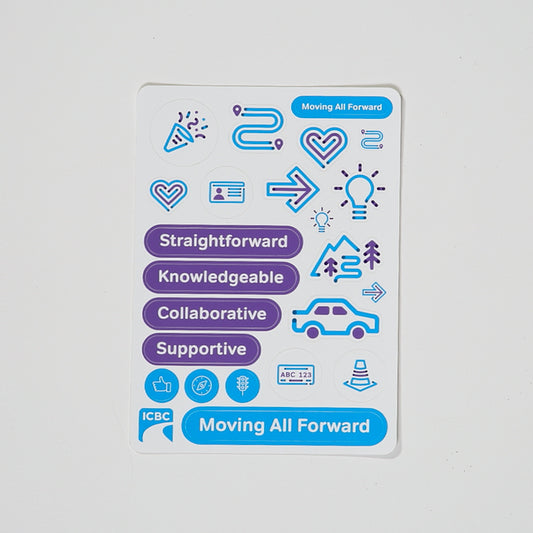 "Stick-on values" sticker sheet
